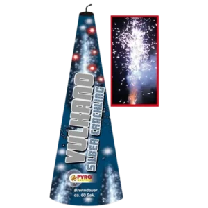 Vulkano Crackling Silver - ein Leucht- und Bodenfeuerwerk von Pyro Austria
